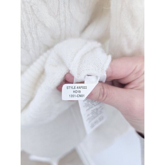 J Crew Ivory Supersoft Ruffle Front Wool Alpaca Turtleneck Pullover Sweater M - Picture 10 of 10